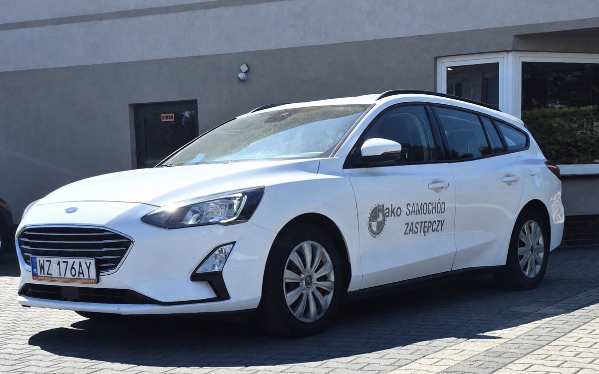 Ford Focus z floty samochodów zastępczych HAKO w Bełchatowie